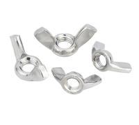 Ecrou Papillon Écrous à oreilles réglables en acier inoxydable, 2/5/10 pièces, M3 M4 M5 M6 M8 M10 M12 DIN 315 A4 304/316, serrage manuel(304 stainless steel,10pcs M4)