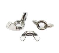Ecrou Papillon Écrous à oreilles réglables en acier inoxydable 304, 2/5/10 pièces, M3 M4 M5 M6 M8 M10 M12, serrage manuel(5pcs M10)