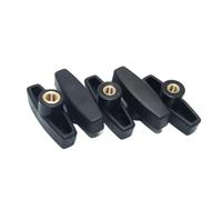 Écrou papillon en bakélite prune, 2/4 pièces, 65# M6 M8 M10, type Z, poignée en plastique, capuchon à vis, écrou à tête droite en caoutchouc(4PCS M8)