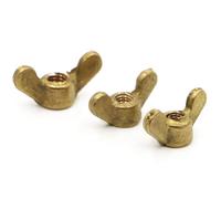 Écrou papillon en laiton DIN315, serrer à la main les écrous à oreilles M3 M4 M5 M6 M8 M10 M12(M12 1pc)