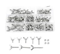 Ecrou Papillon Jeu de boulons à oreilles, vis papillon avec écrou, Kit tête en acier inoxydable M5