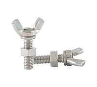 Ecrou Papillon Jeu de vis papillon en acier inoxydable 304, boulons à oreilles M3 M4 M5 M6, avec jeux d'écrous pour Fixation de Drapeaux(M6x75mm 2sets)