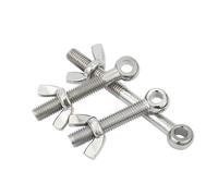 Ecrou Papillon Jeu d'écrous papillon en acier inoxydable 304, vis d'union Fisheye avec trou M5/M6/M8/M10/M12 pour Fixation de Drapeaux(5set M5X25)