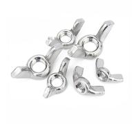 Ecrou Papillon Lot de 10 écrous à oreilles M3 M4 M5 M6 M8 M10 M12 en acier inoxydable/zingué, serrer la main(Stainless Steel,M6 X10pc)