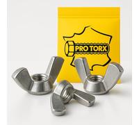 Ecrou Papillon M8 : 5 Pcs Visserie Inox | Ecrou a Oreille pour Vis Boulon Rondelle | Ailette Acier A2 Anti-Rouille Usage Intérieur Extérieur | PROTORX