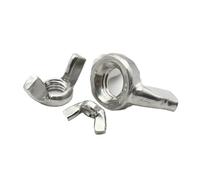 Écrou papillon manuel en acier inoxydable/galvanisé, 2/10/20 pièces, M3 M4 M5 M6 M8 M10 M12 DIN315 304(Zinc Plated Steel,M6 x10pcs)