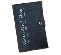 Écrou Pass Coque/mère de Kind Étui de passeport Deluxe avec compartiments supplémentaires et fermeture en 100% feutre - Fabriqué en Allemagne - Disponible en différentes tailles et couleurs