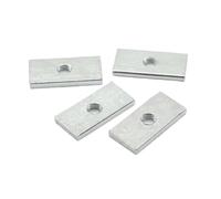 éCrou Rectangulaire 10/50 écrous carrés M3 M4 M5 M6 M8 en acier au carbone zingué, rectangulaires fins, bloc coulissant for accessoire de profilé aluminium(10pcs,M6-18x12x2.5mm)