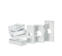 Ecrou Rectangulaire 10/50 écrous carrés M3 M4 M5 M6 M8, rectangulaires, à glissière fins, accessoires for profilés en aluminium(50pcs,M4x12x8x2)