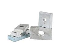 Ecrou Rectangulaire 10/50 écrous carrés M3 M4 M5 M6 M8, rectangulaires, à glissière fins, acier au carbone zingué, accessoire for profilés en aluminium(50pcs,M6x20x13x5)