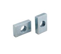 Écrou rectangulaire 10/50 écrous carrés M3 M4 M5 M6 M8, rectangulaires fins, bloc coulissant for accessoires de profilés en aluminium(50pcs,M5-10x7x4mm)