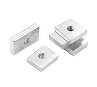 Ecrou Rectangulaire 10/50 pièces Écrous carrés M3 M4 M5 M6 M8 rectangulaires à glissière minces Accessoires for profilés en aluminium(50pcs,M8x25x15x5)