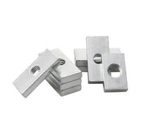 Ecrou Rectangulaire 10 à 50 écrous carrés et rectangulaires M3, M4, M5, M6 M8, glissière fins, en acier au carbone zingué, for profilés aluminium(50pcs,M6x20x10x3.0mm)