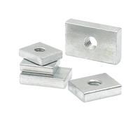 Ecrou Rectangulaire 10 à 50 écrous carrés M3 M4 M5 M6 M8, rectangulaires, glissière fins, accessoires for profilés en aluminium(10pcs,M8x25x15x5)