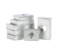 Écrou rectangulaire Écrous carrés M3 M4 M5 M6, écrous rectangulaires fins, bloc coulissant for profilé aluminium, accessoire(M4x6x8x2mm(10Pcs))