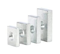 Ecrou Rectangulaire Écrous carrés M6 M8, écrous rectangulaires, à glissière minces, accessoires for profilés en aluminium(M6x12x17x3.5mm(5Pcs))