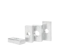 éCrou Rectangulaire Écrous rectangulaires M8 M10 en acier au carbone galvanisé, écrou carré, bloc coulissant quadrangulaire for profilé aluminium(M8x25x28x5-2pcs)