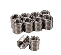 Écrou réducteur d'insertion de filetage 10 pièces,M10*1.5-M12*1.5-20MM kit de conversion d'écrous de filetage d'écrou d'insertion de réparation en acier inoxydable