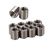 Écrou réducteur d'insertion de filetage 10 pièces,M10*1.5-M12*1.75-20MM kit de conversion d'écrous de filetage d'écrou d'insertion de réparation en acier inoxydable