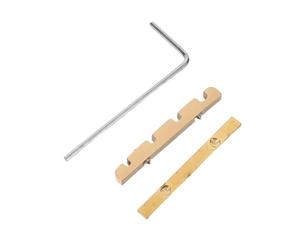 Écrou Réglable en Laiton pour Basse 4 Cordes, avec Clé | Remplacement pour Guitare Basse, Espacement Précis des Cordes, Surface Métal Micropolie, Joint Inclus