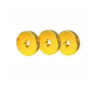 Écrou rond moleté plat en alliage d'aluminium, écrou fin vissé à la main M3 M4 M5, épaisseur d'écrou de réglage 4mm/5mm oxydé multicolore 10 pièces(Gold,D24 M3 10PCS)