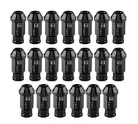 Ecrou Roue Pneu Vis Racing Car Aluminium M12X1.5，20 Pack(Noir) m12x1.5 silver lug nut+ecrou de roue m12x1.5