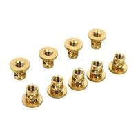 Écrou thermofusible en laiton M2 M3 M4 M5 M6 M8, bride moletée, écrou cuivre, filetage par Injection, de type T for imprimante 3d Laiton Insert Écrou(M8x12.7xOD9.6 50pcs)