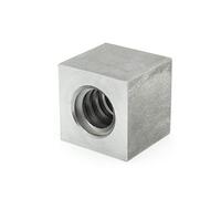 Écrou trapézoïdal EVKM 20X4 en acier à gauche carré SW35L30