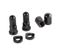 Écrou Verrouillage Valve pour moto Tout-Terrain Métal pour robuste(Black)