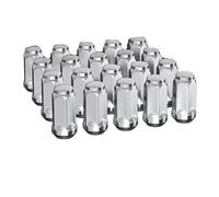 écrou voiture Compatible Avec Ford Pour Explorer Pour Mustang 1964-2014 Écrous Roue 1-2-20 À Siège Conique Fermé(Silver)