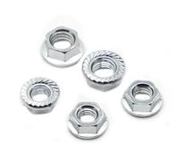 Écrous à Bride Écrou à bride hexagonale en acier au carbone, écrou de verrouillage coulissant M3 M4 M5 M6 M8 M10 M12 M14 M16(M4 50pcs)