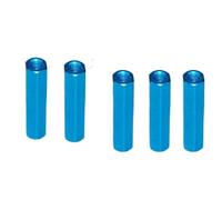 Écrous à bride, écrous hexagonaux Écrous d'accouplement hexagonaux longs en alliage d'aluminium M3 6 mm-60 mm, multicolores, lot de 10(Blue,M3x25H5mm)