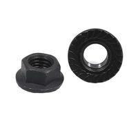 Écrous à bride en acier inoxydable, 2 à 10 pièces M3 M4 M5 M6 M8 M10 M12, noir A2-70 304, tête hexagonale, dentelée, écrou à bride, contre-écrou DIN6923(M3 10pcs)