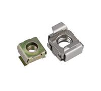 Écrous à cage encliquetables, Écrou à cage flottant trou carré multicolore M4/M5/M6/M8/M10/M12(Zinc Plated,M8(2Pcs))