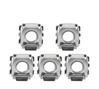 Écrous à cage flottants, Écrous à cage en acier inoxydable flottant carré Snap-In M4 M5 M6 M8(5pcs,M4)