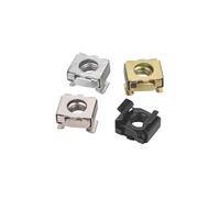 Écrous à cage flottants, Écrous à cage en acier inoxydable Snap-In multicolores M4-M8 paquet de 65(Black Carbon steel,M6 20Pcs)