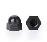 Écrous à capuchon en dôme hexagonal en nylon noir, attaches à tête de dôme hexagonale de plusieurs tailles for l'assemblage de matériel de bricolage(M3-50PCS)