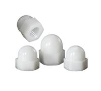Écrous à capuchon en forme de dôme hexagonal en nylon blanc, tailles assorties, attaches à tête hexagonale for l'assemblage de matériel de bricolage(M6-10PCS)
