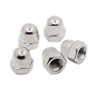 Écrous à chapeau bombé en acier inoxydable, Écrous hexagonaux décoratifs en acier inoxydable 304 argentés M3-M16, lot de 1 à 20 pièces(M10 2pcs)