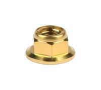 Écrous à Collerette Dentelée Écrou en titane M6/M8/M10/M12 for vélo moto, écrou de blocage, écrou à bride(Blue 4pcs,M6)