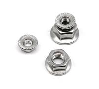 Écrous à embase à six pans creux, à rotation inversée, en acier inoxydable 304 A2, M4, M5, M6, M8, M10, M12 (DIN6923, 2/10 pièces).(2pcs M10)