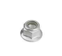 éCrous à Embase Écrou à bride hexagonale en acier inoxydable 304/316 avec un écrou de blocage nylon tapis antidérapant(White Zincplated,M5 (20Pcs))