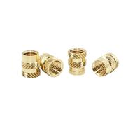Écrous à filetage moleté en laiton, Kit d'écrous à insertion thermique en laiton thermofusible M2 M2.5 M3 M4 M5 M6, écrou en cuivre à encastrer à pression(M3 (500pcs))