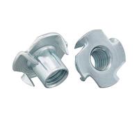 Écrous à frapper à 4 pointes en acier galvanisé disponibles en M4 M5 M6 M8 M10 (100 pièces, M8 x 11 mm)