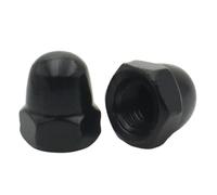 Écrous à gland métriques en acier au carbone noir, M3 M4 M5 M6 M8 M10 M12, capuchon bombé, couronne, écrou hexagonal, 10 pièces/lot(M10 (10pcs))
