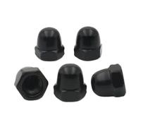Écrous À Gland Métriques en Acier Au Carbone Noir, M3 M4 M5 M6 M8 M10 M12, Écrou Hexagonal Couronne, 10 Pièces(M12 (10pcs))