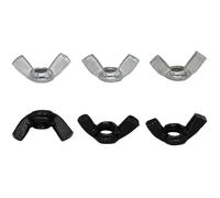 Écrous à griffes en acier au carbone zingué noir M3 M4 M5 M6 M8 M10 M12 DIN315, à serrage manuel, écrou papillon à oreilles(Zinc Plated,30Pieces M5)