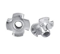 Écrous à Griffes en T Galvanisés, Acier au Carbone, M3-M8, 50 Pièces pour M5, pour Fixation de Bois et Matériaux Composites