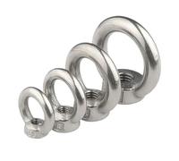 Écrous à œil de levage en acier inoxydable 304, 1 ou 2 pièces, anneau vis, boulon, écrou d'accrochage, M3 M4 M5 M6 M8 M10 M12(Eye Nut,M5 x2pcs)