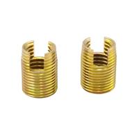 Écrous à insérer filetés autotaraudeurs à fente en 2 à 20 pièces Insert de réparation filetage métallique en acier inoxydable galvanisé type 302(Galvanized,M4xM6.5x8mm(20PCS))